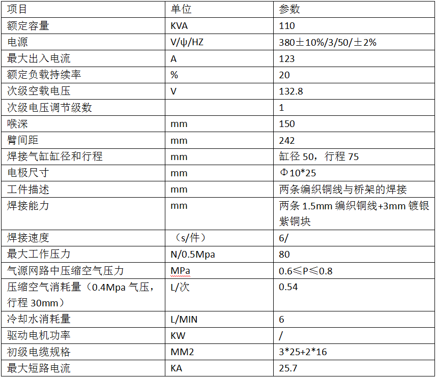 110KVA啟動電機聯(lián)接線雙點焊機1